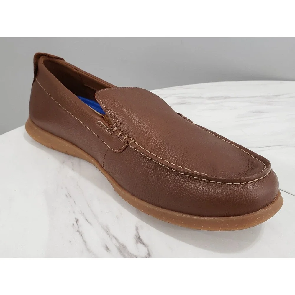 NEW NO BOX - Size 11.5 WIDE CLARKS Men's Flexway Step Light‎ Brown Leather 76954